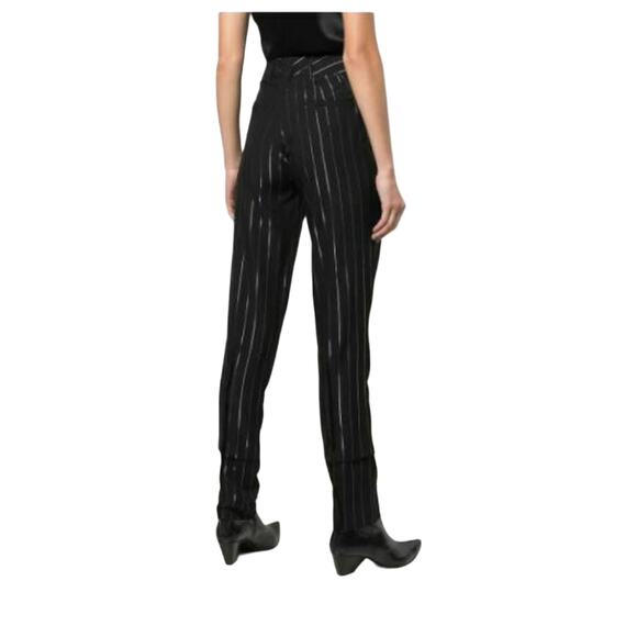 RTA NEW $525 Joan Pegged Pinstripe Pant in Black/Silver Size 26 - Picture 6 of 7